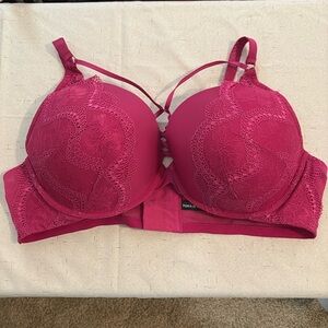 Torrid 46DD Pink Convertible Push Up Plunge Bra